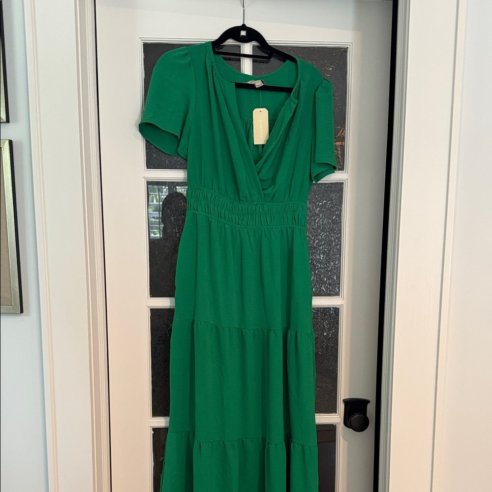Monteau Vibrant Green Maxi Dress
